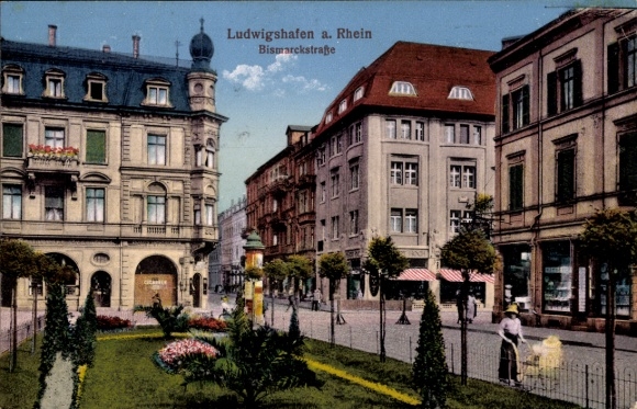 Ak Ludwigshafen am Rhein, Bismarckstraße