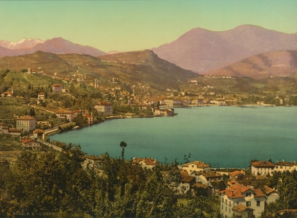 Photo Lugano Canton Ticino Switzerland, total view of the village