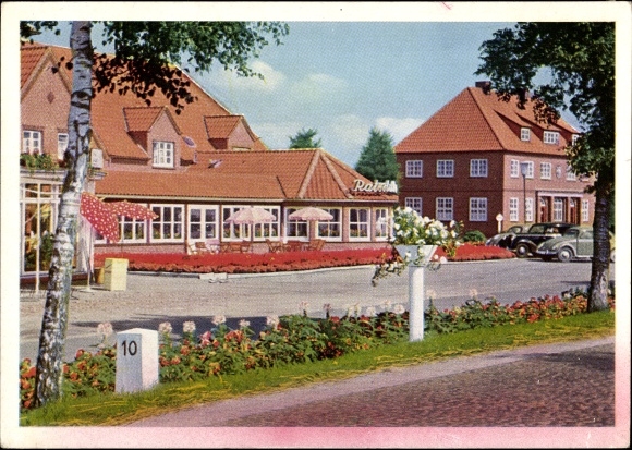 Postcard Wiesmoor in Ostfriesland, Inn Ratsstuben, owner Focko Schoon