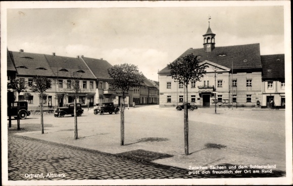 Postcard Ortrand in Lower Lusatia, square