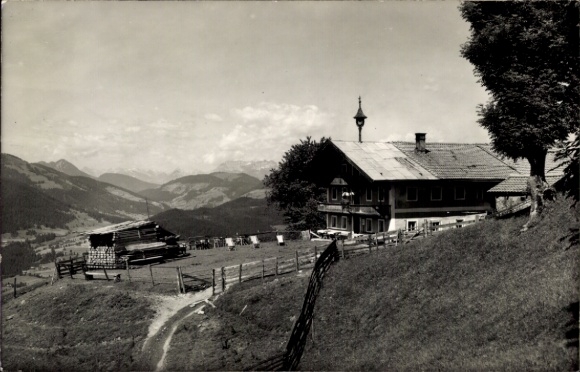Postcard Hopfgarten im Brixental in Tyrol, Hohe Salve, Gasthof Thenn, Tenn, Joh. Wahrstätter