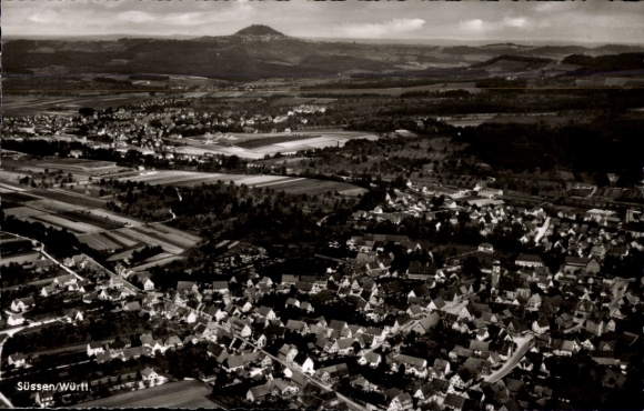 Postcard Süßen an der Fils, aerial photograph