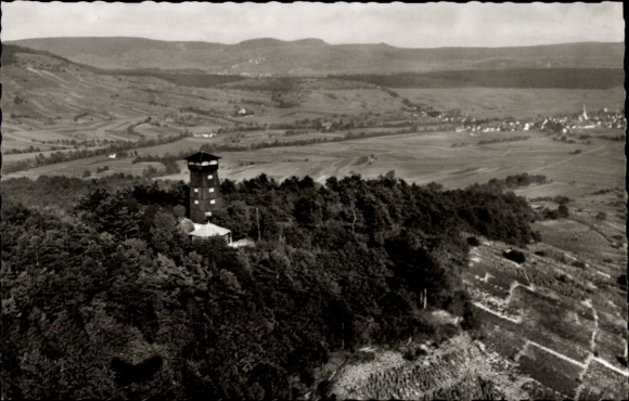 Ak Ensingen Vaihingen an der Enz, Eselsbergtoren, Schwäbische Alb, uitkijktoren, landschap, foto