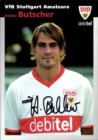 Autogrammkarte Fußballer Heiko Butscher, VFB Stuttgart, Autogramm