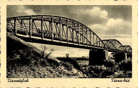 Ak Wylok Vilok Tiszaújlak Ukraine, Eisenbahnbrücke