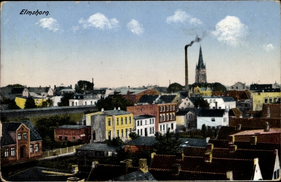 Ak Elmshorn in Sleeswijk-Holstein, panorama van de plaats