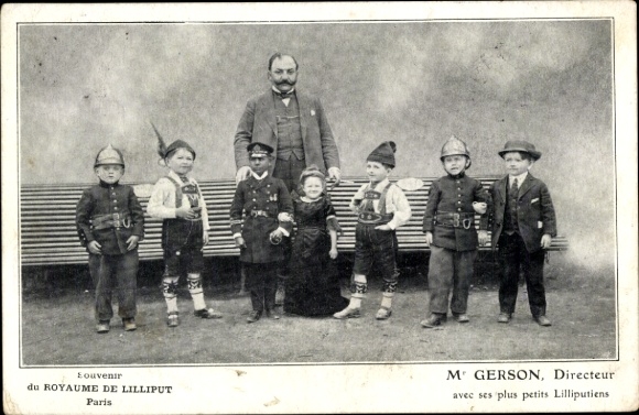 Postcard Kingdom of Liliput, Disguised Lilliputians, Director M Gerson