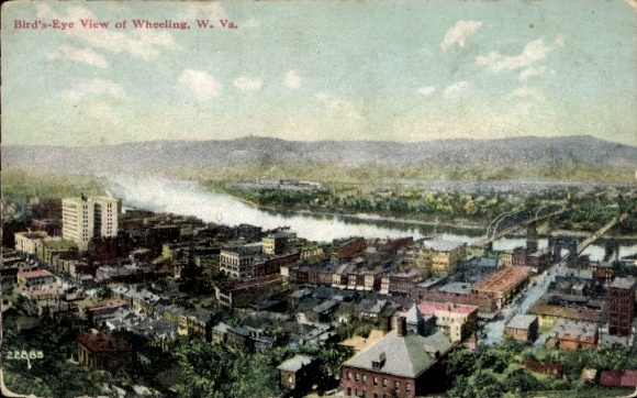 Ak Wheeling West Virginia USA, algemeen beeld