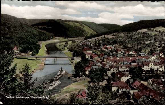 Postcard Bad Karlshafen on the Weser, general view