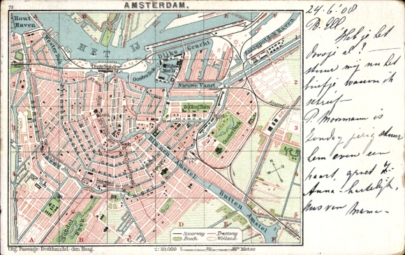 Plan miasta KP Amsterdam Holandia Północna Holandia, Buiten Amstel