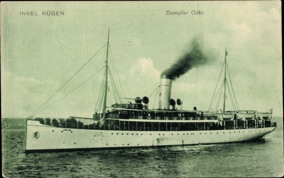 Ak-eiland Rügen, stoomboot Odin
