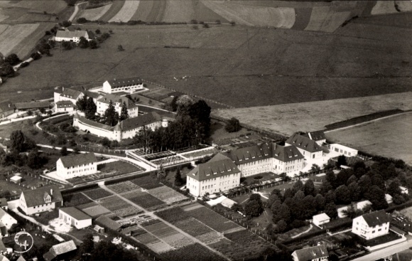 Ak Polsingen im Kreis Weißenburg Gunzenhausen, Fliegeraufnahme der Pflegeanstalt