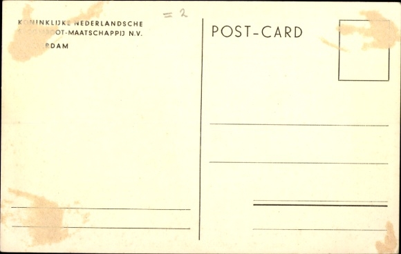 Postcard steamer MS Colombia, Royal Netherlands Steamship Co.