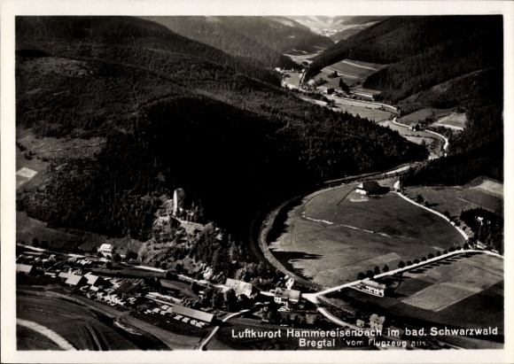 Ak Hammereisenbach Bregenbach Vöhrenbach im Schwarzwald Baden, Luftaufnahme