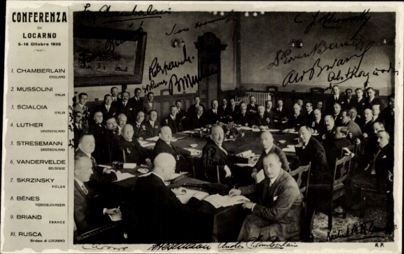 KP Konferencja di Locarno, 5-16 października 1925, Benito Mussolini, Chamberlain, Stresemann, Skrzyński