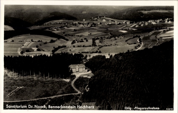 Ak Benneckenstein Oberharz, Sanatorium Dr. Noack, luchtfoto