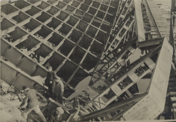 Original Foto Berlin Treptow-Köpenick, Wiederaufbau der Brücke Südostallee, 1946