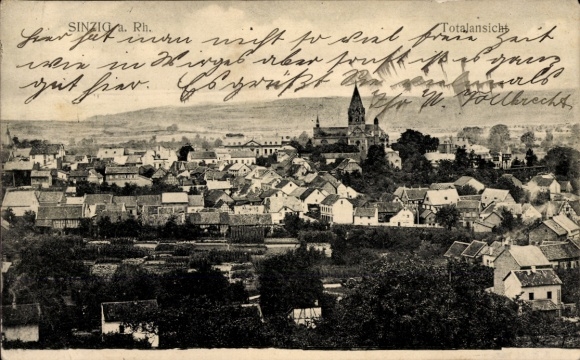 Postcard Sinzig am Rhein, general view