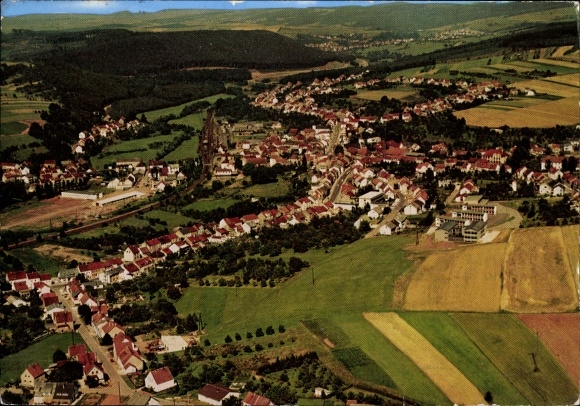 Postcard Eppelborn in Saarland, aerial view