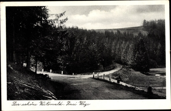 KP kraj stempla pocztowego Mittelhattert nad Hachenburg Westerwald, krajobraz