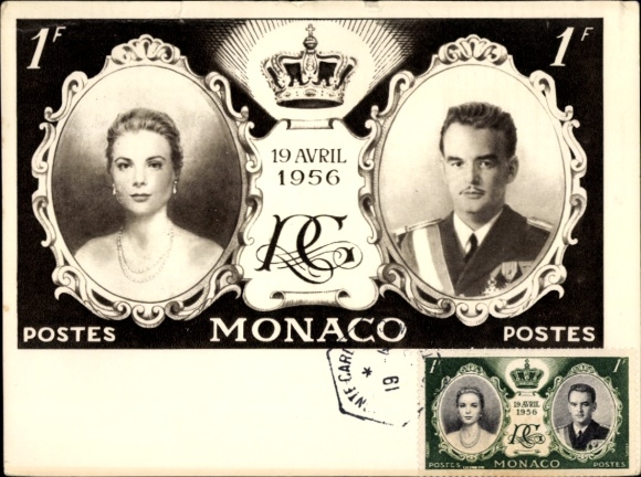 Maximum KP Książę Rainier III z Monako i Grace Kelly, ślub 19 kwietnia 1956 r.