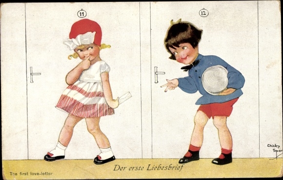 Artist Postcard Spark, Chicky, The First Love Letter, Girl Boy