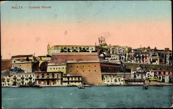 Postcard Malta, Custom House