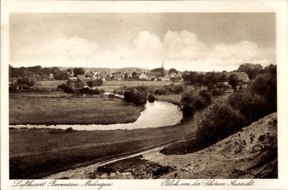 Postcard Medingen Bad Bevensen in Lower Saxony, view from the Schöne Aussicht
