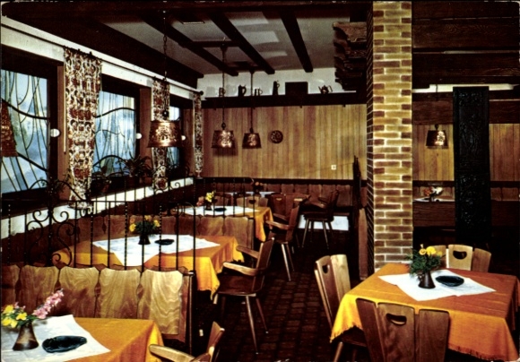 Postcard Gedern in Hesse, Restaurant zum Löwen, guest room