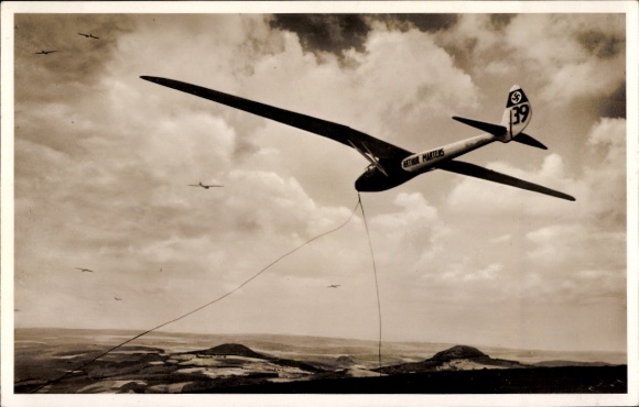 Ak Segelflugzeug, D-Arthur Martens, Wasserkuppe