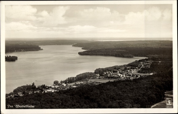 Postcard Altenhof Schorfheide at Werbellinsee, aerial photo