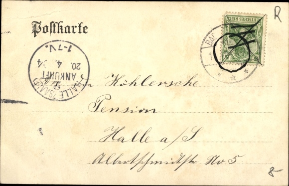 Postcard Badersleben Huy Saxony Anhalt, monastery, agricultural school