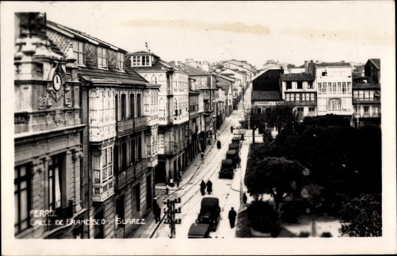 Foto Ak Ferrol Galicien, Calle de Francisco Suarez