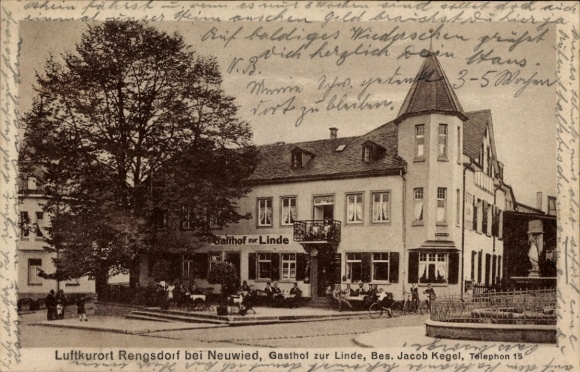 Postcard Rengsdorf in the Westerwald, Gasthof zur Linde
