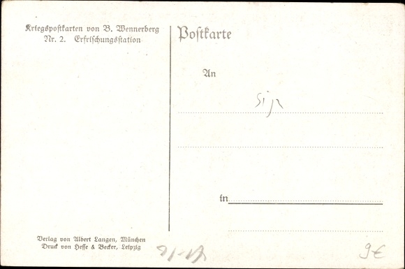 KP artysty Wennerberg, B., bufet, żołnierze dostają napoje, pociąg, kobiety