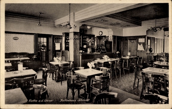 Postcard Vlotho an der Weser, Kaffeehaus Schmidt