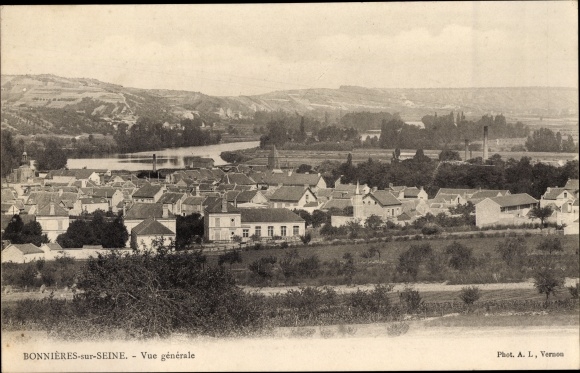 Postcard Bonnieres sur Seine Yvelines, General view
