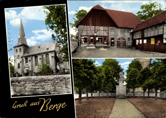 Ak Berge Anröchte Noordrijn-Westfalen, perceel, monument, kerk