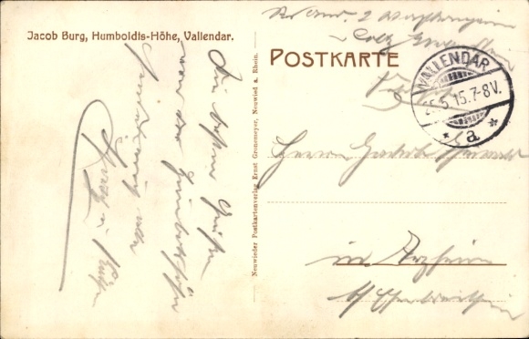 Postcard Vallendar am Rhein, Alexander von Humboldt, Humboldtshöhe