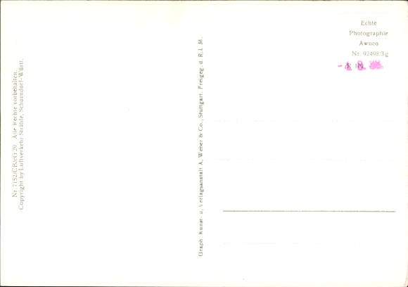 Postcard Aach im Hegau, aerial photograph