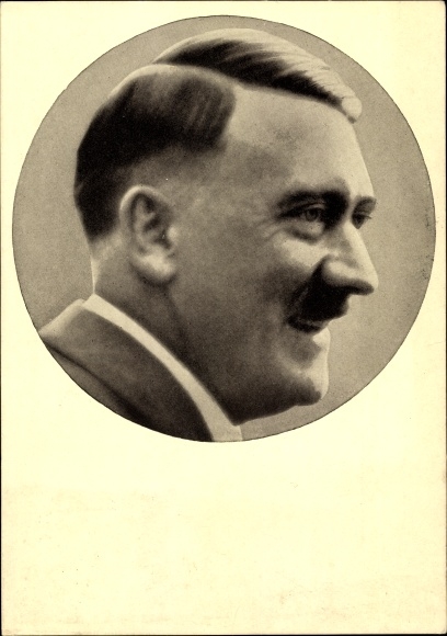 Postcard Führer and Reich Chancellor Adolf Hitler, portrait, Men of the Time No. 91