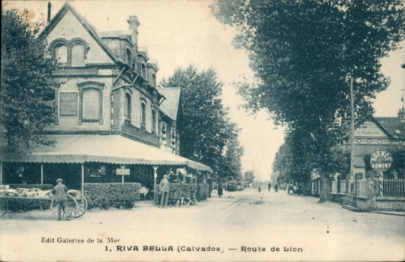 Postcard Ouistreham Riva Bella Calvados, Route de Lion