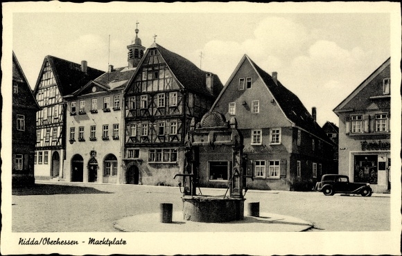 Ak Nidda in Hessen, Marktplatz