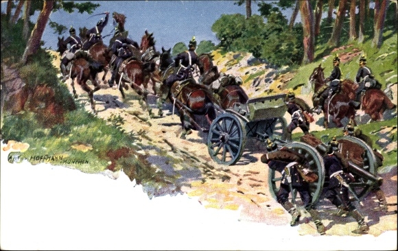 Artist PC Hoffmann, Anton, German soldiers transport guns