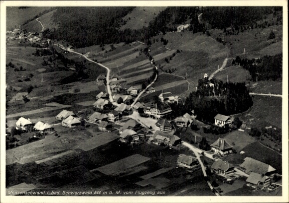 Postcard Menzenschwand St. Blasien in the Black Forest, aerial photograph
