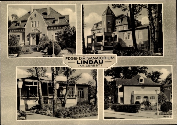 KP Lindau Zerbst w Anhalt, sanatorium dietetyczne FDGB, domy 1 do 4