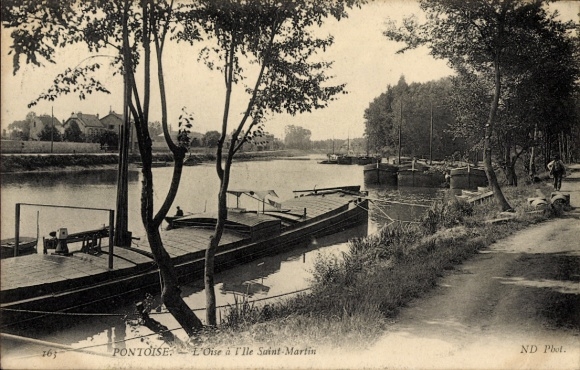 CPA Pontoise Val d'Oise, L'Oise à Ille Saint-Martin