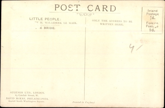 Artist Postcard Willebeek Le Mair, Little People, The Bride