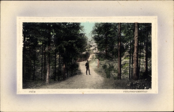Passepartout Postcard Prüm in the Eifel, Philosophenpfad