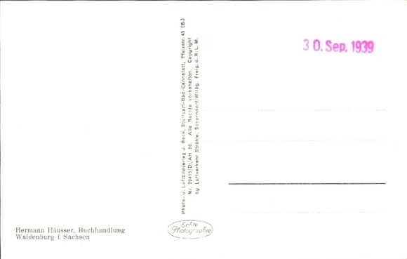 Ak Waldenburg in Sachsen, Gesamtansicht, Fliegeraufnahme